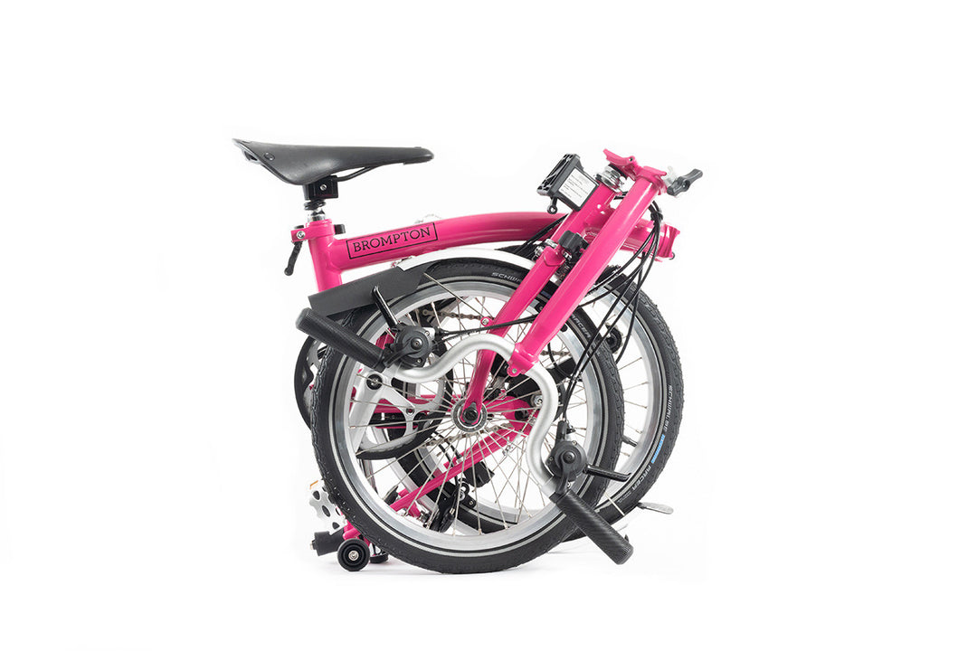 Brompton C Line M6L Archieve colour Hot Pink and Templest Blue