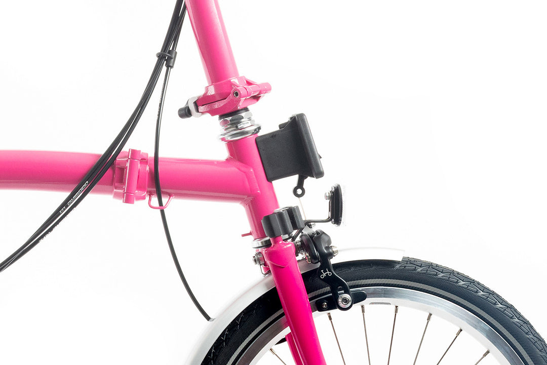 Brompton C Line M6L Archieve colour Hot Pink and Templest Blue