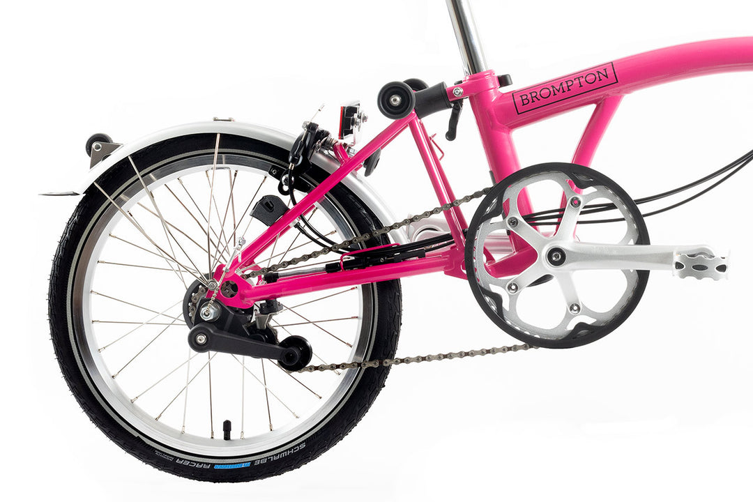 Brompton M6L ピンク Brompton C Line M6L Archieve colour Hot Pink and Templest Blue
