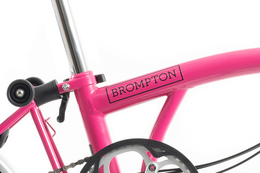 Brompton C Line M6L Archieve colour Hot Pink and Templest Blue