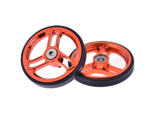 H&H 70mm Ezy Wheels for Brompton C line, A line, T Line and other trif ...