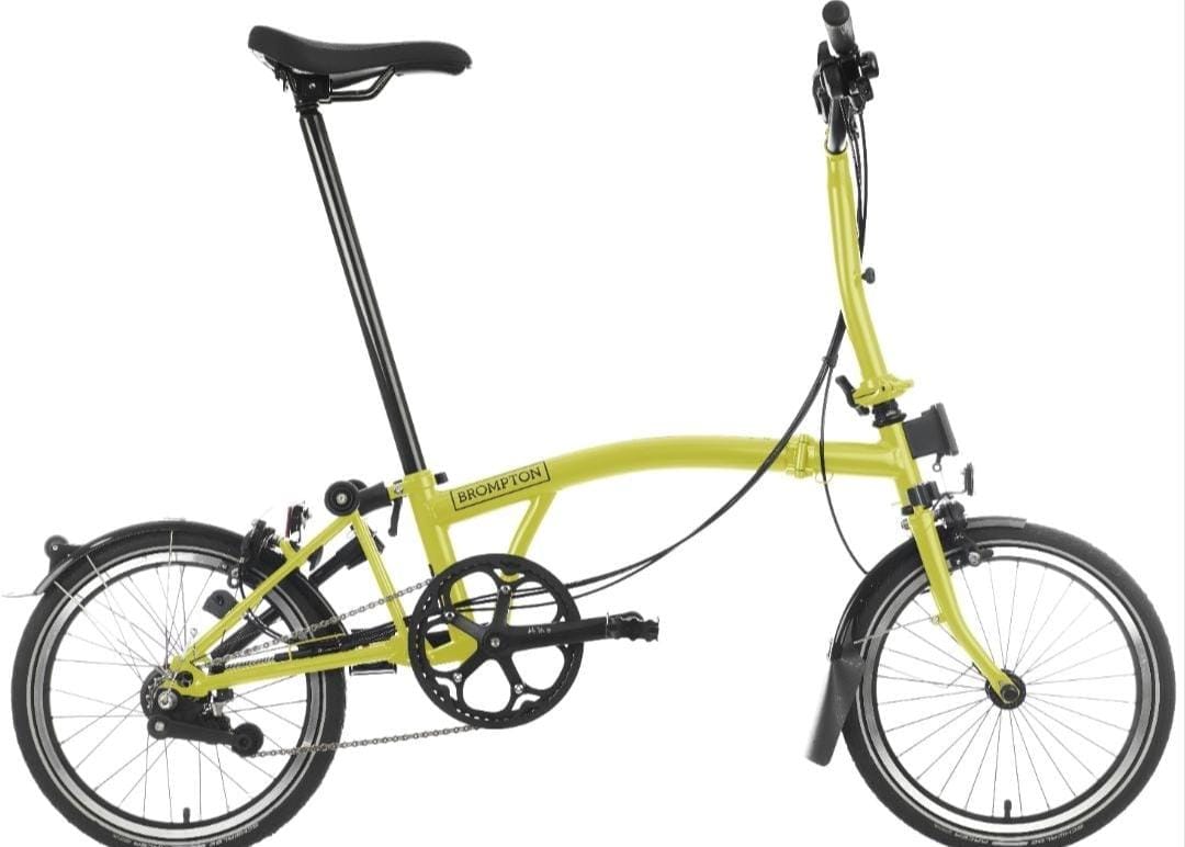 Brompton C Line 2024 Model M6L Yuzu Lime & Dune Sand with