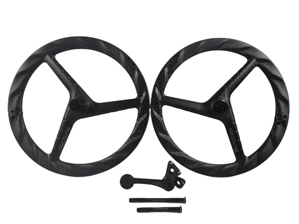 Suncord 3 spokes (trispokes) Carbon Wheelset 20