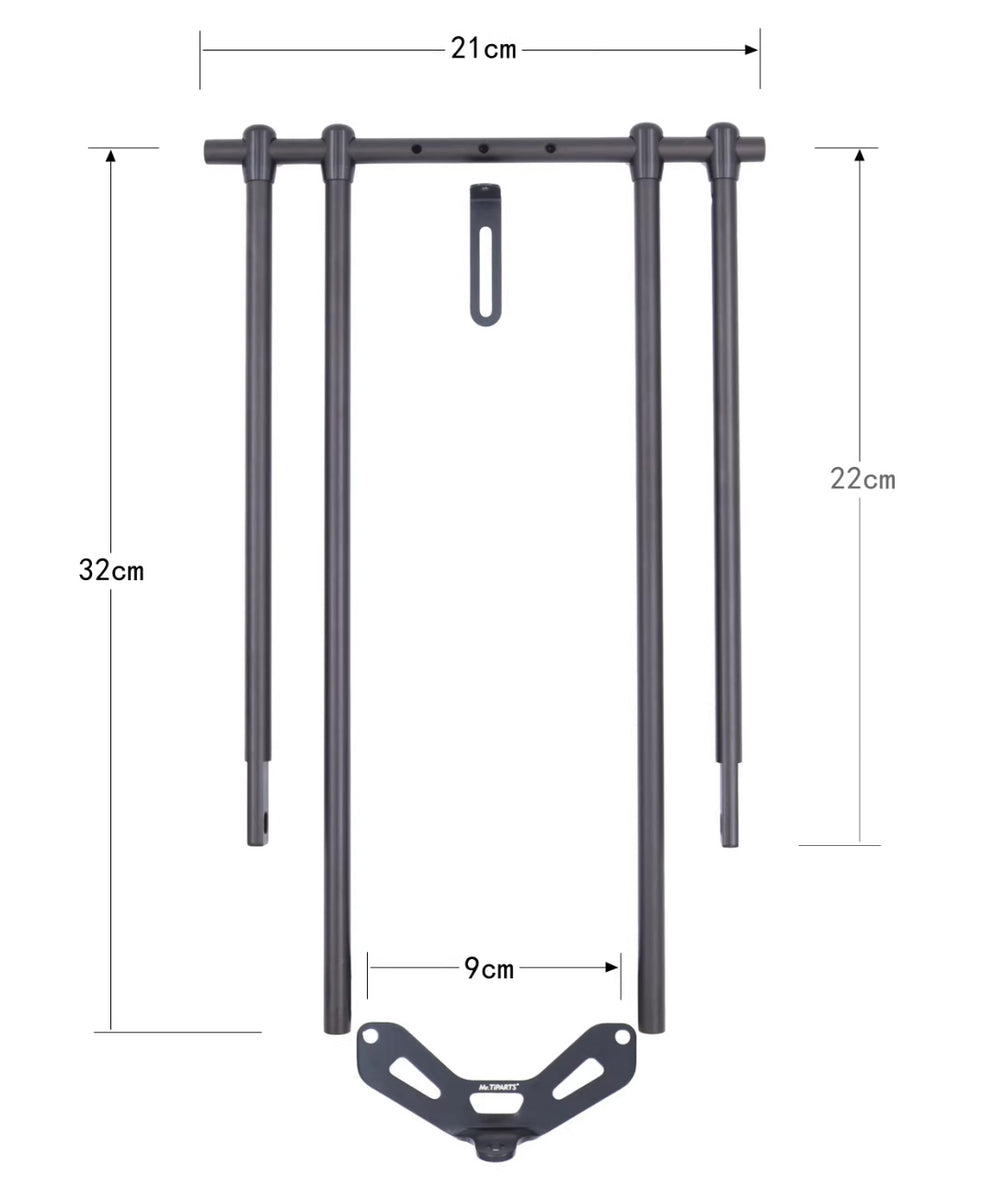 Mr TiParts Rack & mudguard for Java Neo trifold 16
