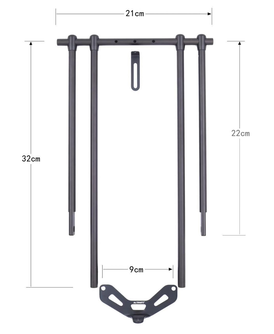 Java Neo 3 Rack Mr TiParts Rack & mudguard for Java Neo trifold 16