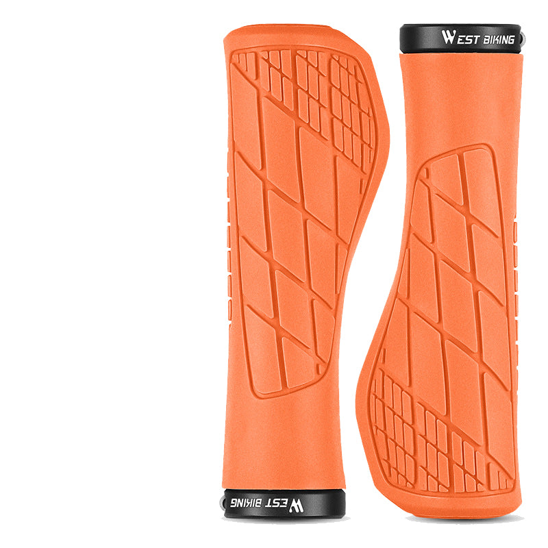WEST BIKING Impugnature Manubrio Bici Ergonomiche Lock-On Arancione (Set Da 2)