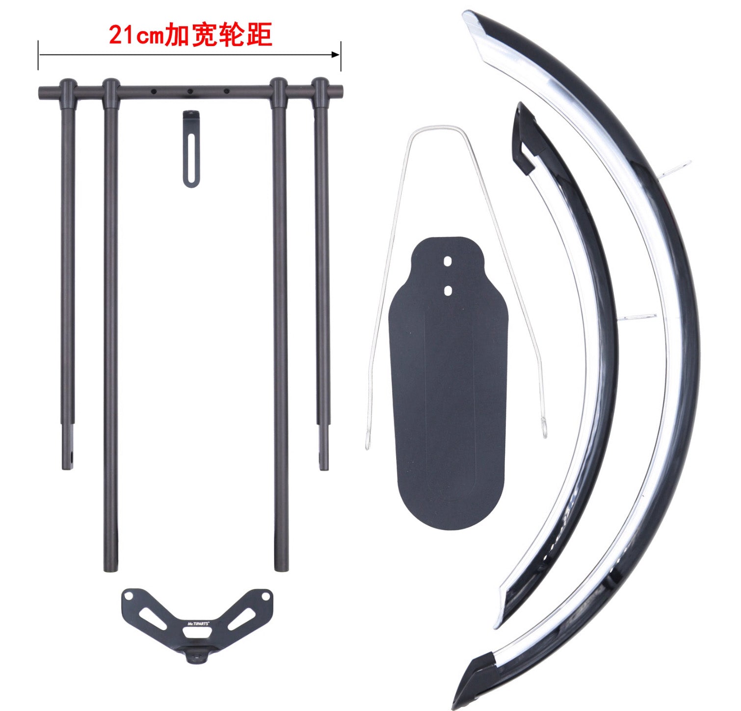 Rack Para Java's Mr TiParts Rack & mudguard for Java Neo trifold 16