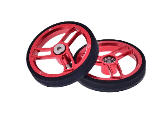 H&H 70mm Ezy Wheels for Brompton C line, A line, T Line and other trif ...