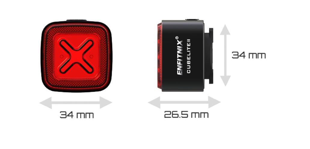 Bicycle Lights Front And Back Enfitnix Cubelite III Smart Tail